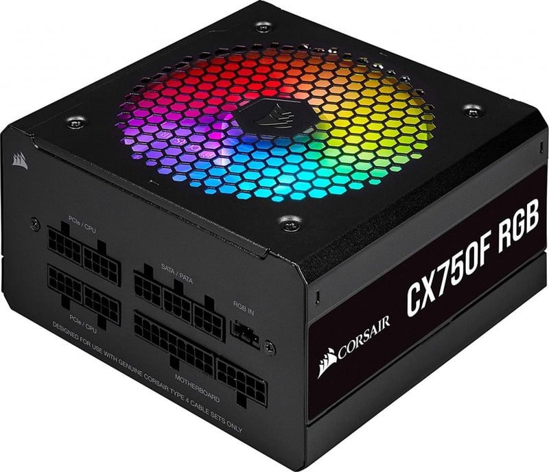 Corsair CX750F RGB, Bloc d’alimentation ATX Entièrement Modulaire 80 PLUS Bronze (Certifié 80 PLUS Bronze, Ventilateur RGB 120 mm, Optimisé pour Une Discrétion Absolue, Condensateurs 105 °C) Blanc : Amazon.fr: Informatique