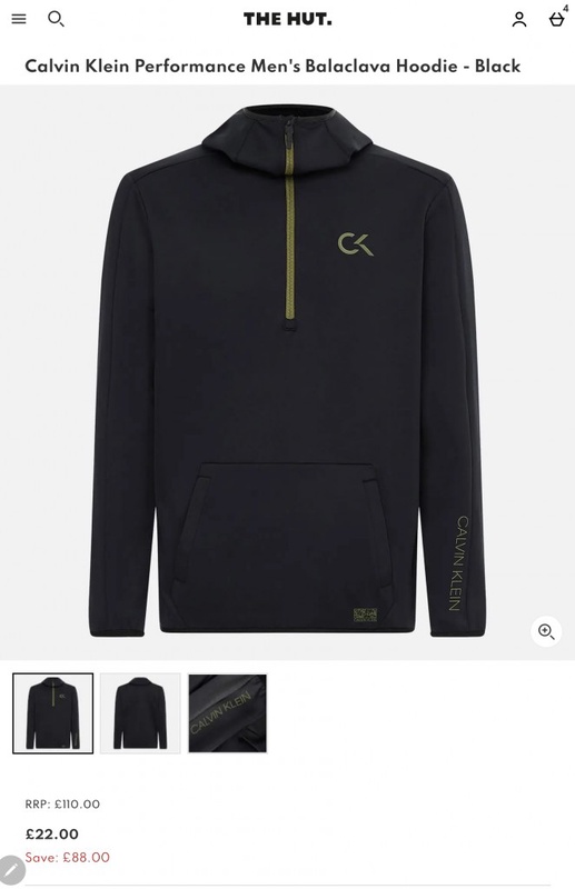 Calvin Klein Performance Men's Balaclava Hoodie - Black | TheHut.com