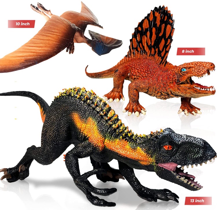Amazon.com: Jumbo Dinosaur Toys Set,3 PCS Dinosaur Figures ,Realistic Large Solid Dinosaur World for Toddler Children Preschool Learning Educational,Party Gifts and Birthday Favors : Toys & Games