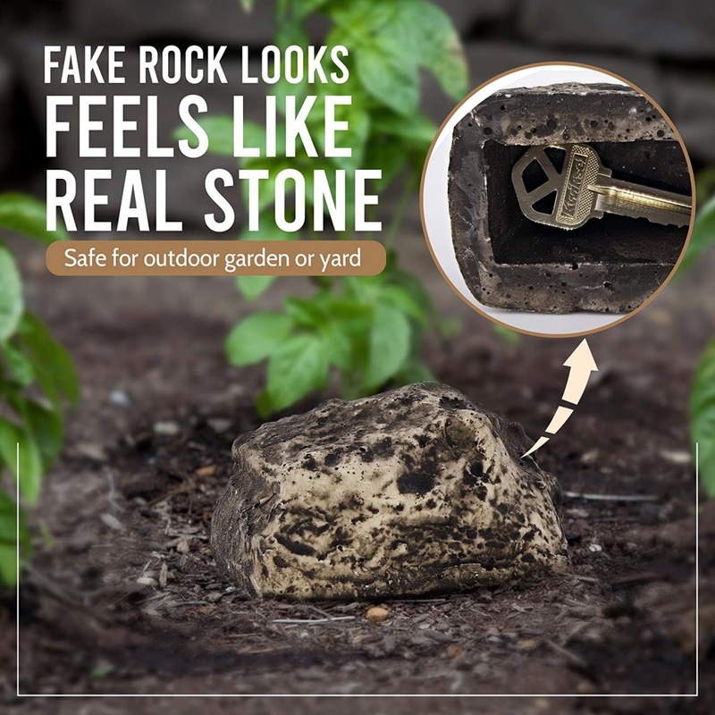 Amazon.com: RamPro Hide-a-Spare-Key Fake Rock - Looks & Feels like Real Stone - Safe for Outdoor Garden or Yard, Geocaching (1): Home & Kitchen