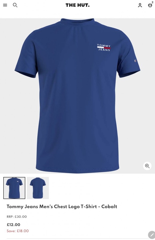Tommy Jeans Men's Chest Logo T-Shirt - Cobalt | TheHut.com