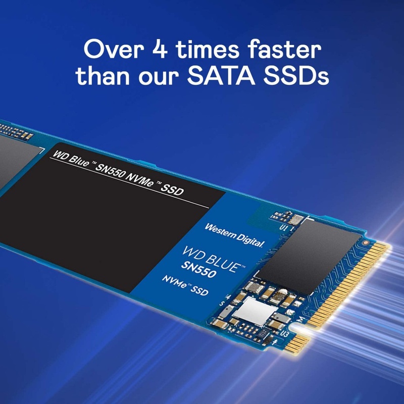 Amazon.com: Western Digital 1TB WD Blue SN550 NVMe Internal SSD - Gen3 x4 PCIe 8Gb/s, M.2 2280, 3D NAND, Up to 2,400 MB/s - WDS100T2B0C: Computers & Accessories