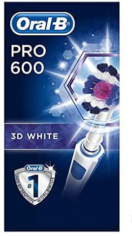 Oral-B PRO 600 Brosse à Dents Électrique Rechargeable avec 1 Manche et 1 Brossette 3D White, Technologie 3D, Élimine jusqu’à 100 % de plaque dentaire : Amazon.fr: Hygiène et Santé