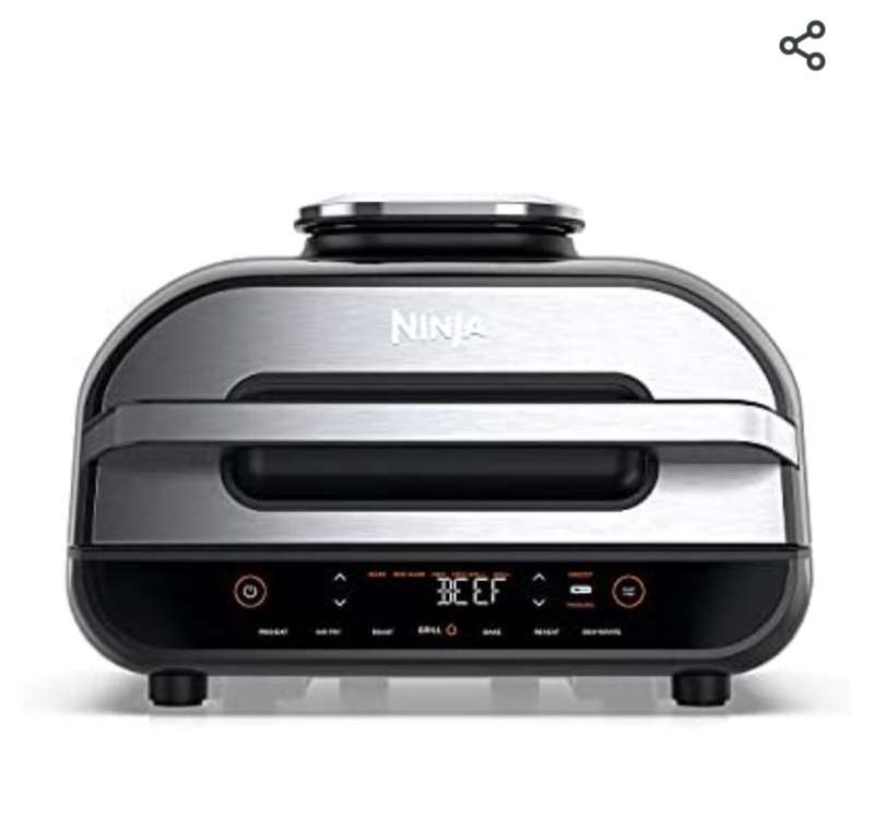 Ninja Foodi MAX [AG551EU] Parrilla y Freidora de Aire con Sonda Digital, 3.8 l, 6 Funciones de Cocción, 2460 W, 3.8 litros, Non-Stick Ceramic Coated, Gris/Plata : Amazon.es: Hogar y cocina