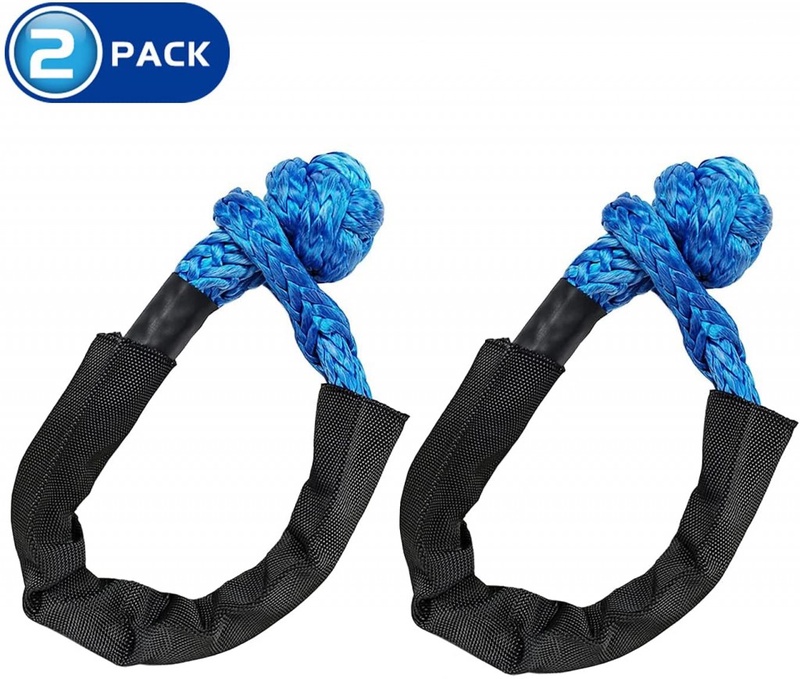 Amazon.com: N。A Soft Shackle 3/5 X 22 Inch (41,000lbs Breaking Strength) Synthetic Soft Shackle Recovery Rope with Black Protective Sleeve Rugged Off Road Recovery for SUV ATV Truck Jeep Towing, Blue : Automotive