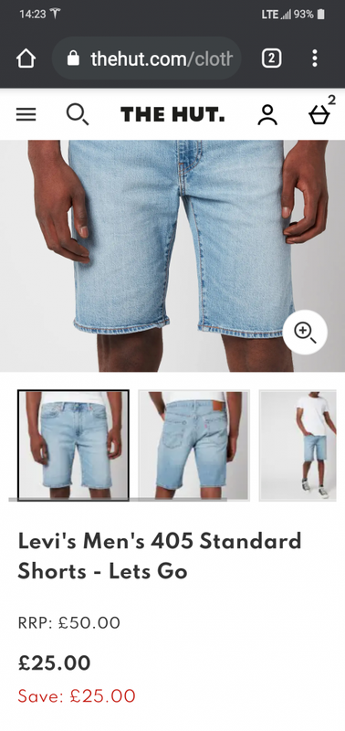 Levi's Men's 405 Standard Shorts - Lets Go | TheHut.com