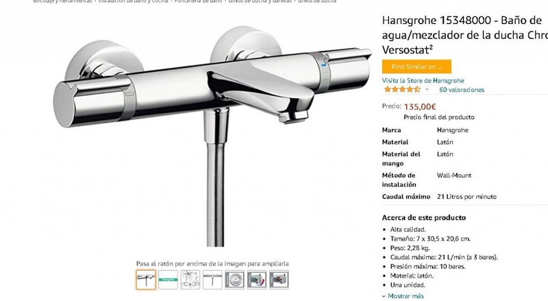 Hansgrohe 15348000 - Baño de agua/mezclador de la ducha Chrome Versostat² : Amazon.es: Bricolaje y herramientas