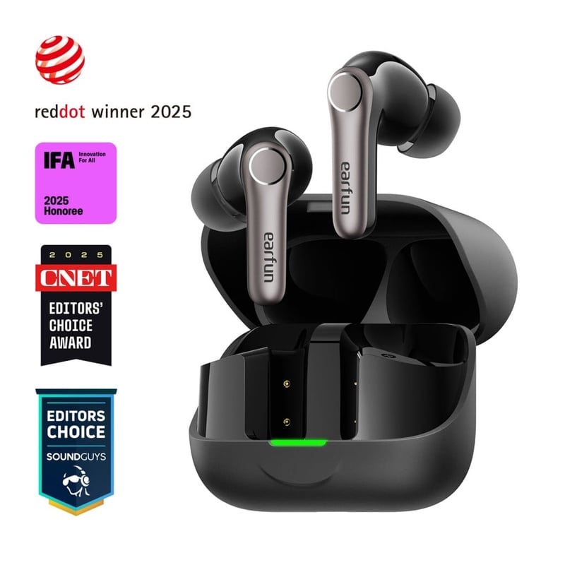 EarFun Air Pro 4+ Award-winning Hi-Res Adaptive ANC Earbuds with Dynamic Hybrid Driver System