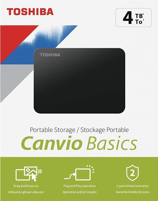 Toshiba Canvio Basics, 4 TB, Portable Externe Festplatte,USB 3.2. Gen 1, Schwarz: Amazon.de: Computer & Zubehör