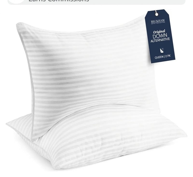 Amazon.com: Beckham Hotel Collection Bed Pillows Standard / Queen Size Set of 2 - Down Alternative Bedding Gel Cooling Pillow for Back, Stomach or Side Sleepers : Home & Kitchen