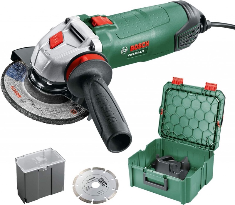 Título del producto Bosch amoladora angular PWS 850-125 850 W, diámetro de disco 125 mm, en SystemBox, tamaño M : Amazon.es: Bricolaje y herramientas