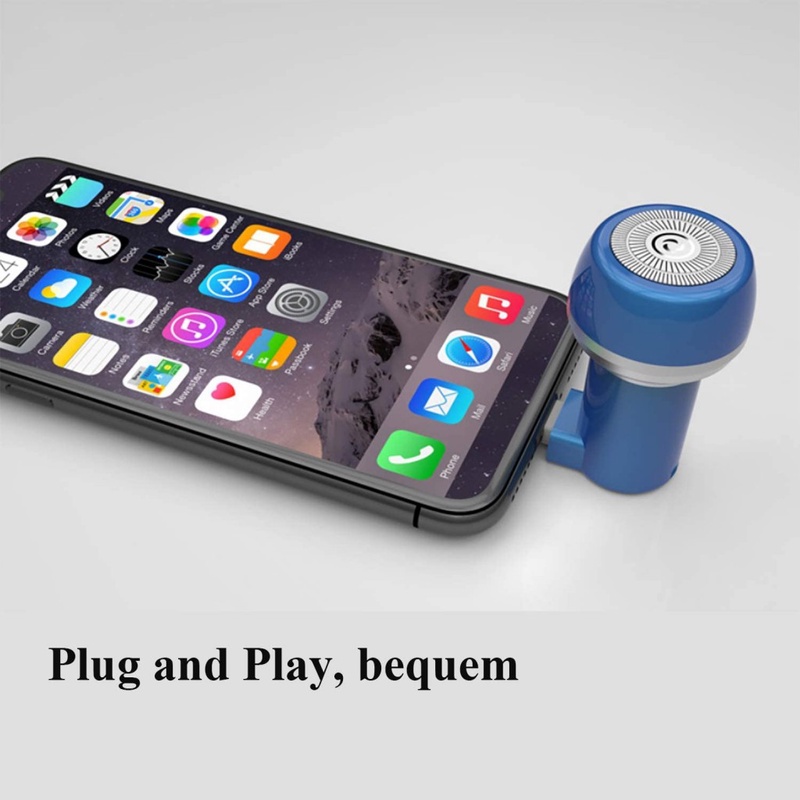 Baomasir Mini Männer, Rasierer 2 in 1 magnetischem Elektrorasierer Tragbares USB-Telefon/Powerbank, das wasserdichtes langlebiges Gut auflädt (Type C, Grau-Schwarz): Amazon.de: Baumarkt