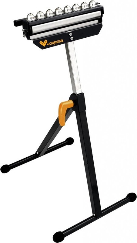 Amazon.com: WORKESS 3 in 1 Roller Stand for Woodworking, Stable 132 Lbs Load Capacity Outfeed Roller Stand Adjustable Height 27”- 43”, Folds Easily for Portable & Storage, Suitable for Table Saw, Miter Saw : Industrial & Scientific