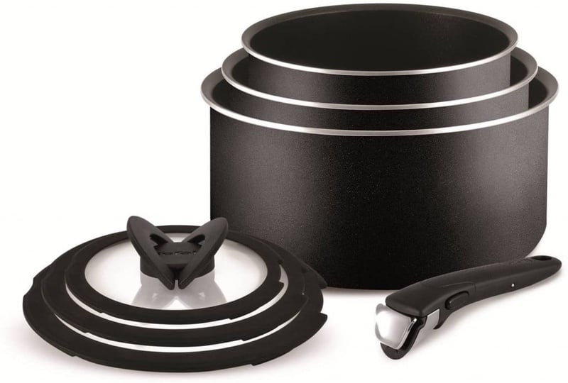 Tefal Ingenio Essential Non-stick Saucepan Set, 7 Pieces - Black : Amazon.co.uk: Home & Kitchen