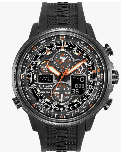 Amazon.com: Citizen Men's Promaster Navihawk Eco-Drive Pilot Watch, Atomic Timekeeping, Chronograph, Power Reserve Indicator, Luminous, Anti-Reflective Crystal, Black Rubber Strap (Model: JY8035-04E) : Clothing, Shoes & Jewelry