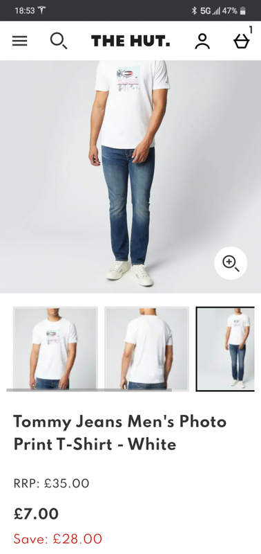 Tommy Jeans Men's Photo Print T-Shirt - White | TheHut.com
