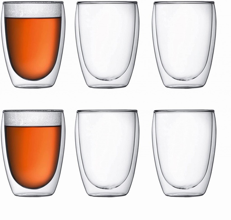 Bodum PAVINA Double Walled Thermo Glasses, 0.36 L, 12 oz, Pack of 6 : Amazon.co.uk: Home & Kitchen