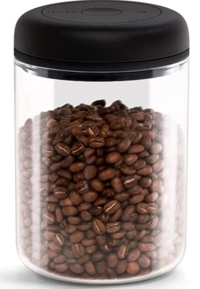 Amazon.com: Fellow Atmos Vacuum Canister for Coffee & Food Storage - Airtight Sealed Container, Matte Black, Large Coffee Bean Storage, 1.2 Liter Jar : Home & Kitchen