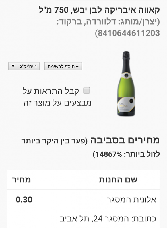 סופר אלונית אלון המסגר - המסגר 22, תל אביב יפו - איזי
