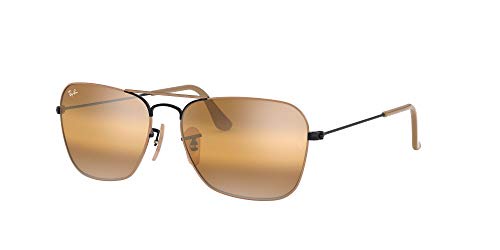 Ray-Ban Men's 0RB3136 Sunglasses, Brown (Black On Top Matte Beige), 58