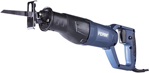 FERM RSM1019 Säbelsäge 710W - Soft Griff - mit 2 Sägeblätter für Holz (130mm-11TPI) und Metall (82mm - 30TPI)
