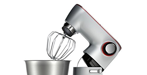 Bosch MUM9AD1S00 1100W 5.5L Plata - Robot de cocina (5,5 L, Plata, Giratorio, Tocar, CE, VDE, Acero inoxidable, Aluminio)