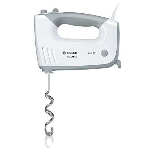 Bosch MFQ36440 Handrührer Ergomixx, Kunststoff-Mixfuss, Mixbecher, 450 Watt, weiss / grau