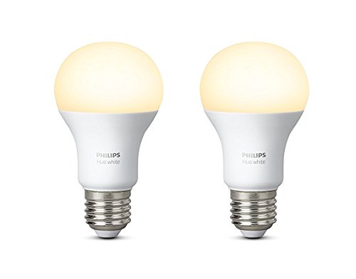 Philips Hue White Lampadine LED, Attacco E27, 9 W, 2 Pezzi