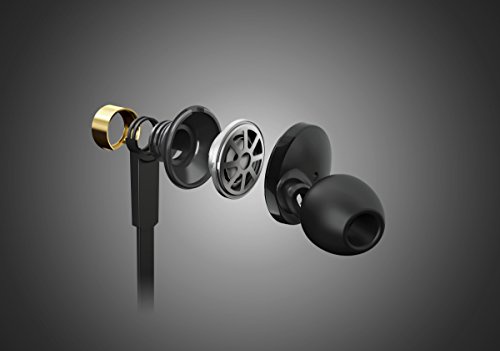 Philips Fidelio TX2BK/00 In-Ear Headphones with Microphone and Premium Drivers (Oval Sound Tubes, 3 Pairs of Ear Caps) - Black