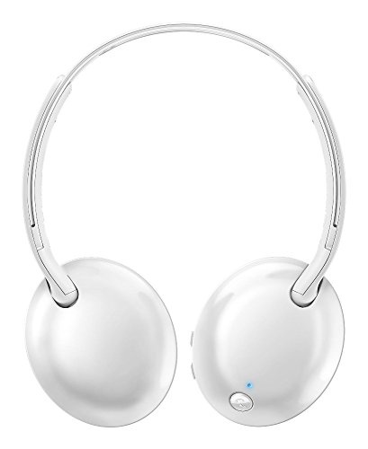 Philips SHB4405WT Flite Ultrlite Bluetooth On-Ear Headphones with Mic (Ultralight, 9 Hours Playtime, Remote Control) - White