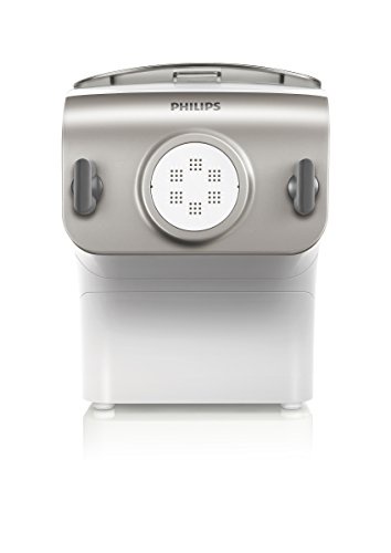 Philips HR2355/12 Pastamaker (DE Version), Automatisches Mischen, Kneten und Ausgeben, 200 W, 4 Aufsätze, champagnerfarben