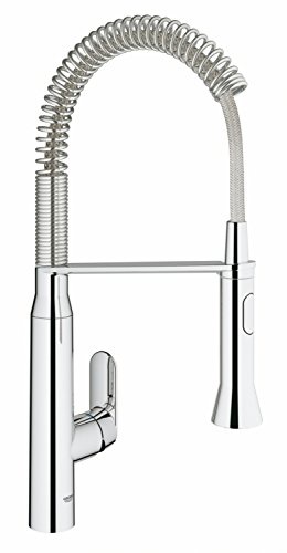 Grohe K7 - Grifo de cocina, caño medio alto, cabezal profesional, acabado Grohe StarLight (Ref. 31379000)