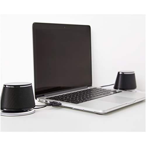 AmazonBasics USB-Powered Computer Speakers with Dynamic Sound | Black