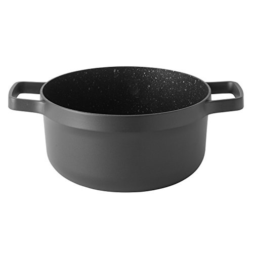 BergHOFF Gem Kochtopf mit Glasdeckel, antihaftbeschichtet, induktionsgeeignet, 20 cm, schwarz