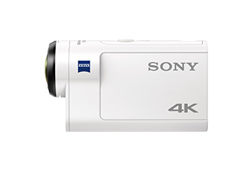 Sony FDR-X3000R 4K Action Cam mit BOSS (Exmor R CMOS Sensor, Carl Zeiss Tessar Optik, GPS, WiFi, NFC) mit RM-LVR3 Live View Remote Fernbedienung, weiß