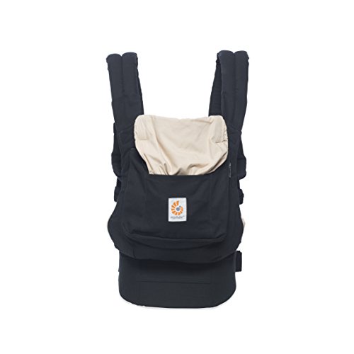 Ergobaby Baby Carrier Toddler Front Back Original Black/Camel, 100% Cotton Ergonomic Child Carrier Backpack
