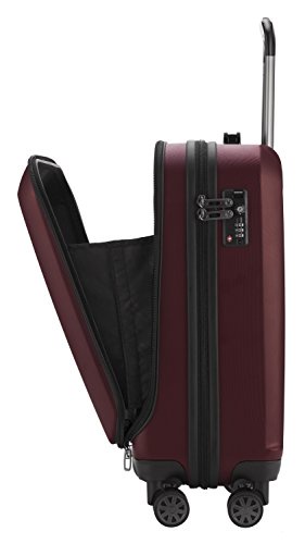 HAUPTSTADTKOFFER - X-Berg - Set of 3 Hard-side Luggages Trolley Hardside Suitcase Expandable, TSA, (S M & L),Burgundy mat
