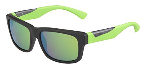 Bollé Jude, Occhiali da Sole Unisex – Adulto, Opaco Nero/Verde, M