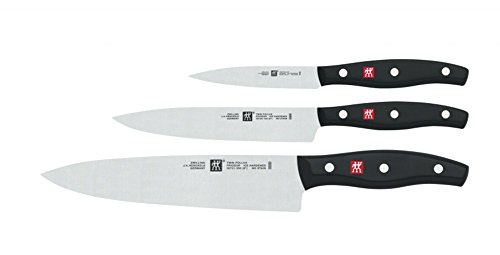 Zwilling Twin Pollux Messerset, 3-tlg., 420 x 135 mm (Rostfreier Spezialstahl, Zwilling Sonderschmelze, genietet, Vollerl, Kunststoff-Schalen) schwarz