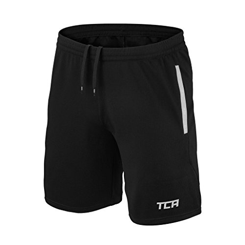 Mens & Boys TCA Aeron Breathable Training Shorts - Black / Cool Grey - XL