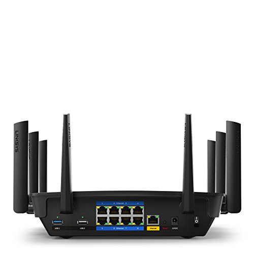 Linksys EA9500-EU Router Wi-Fi Wireless AC Gigabit Tri-Band AC5400, Nero