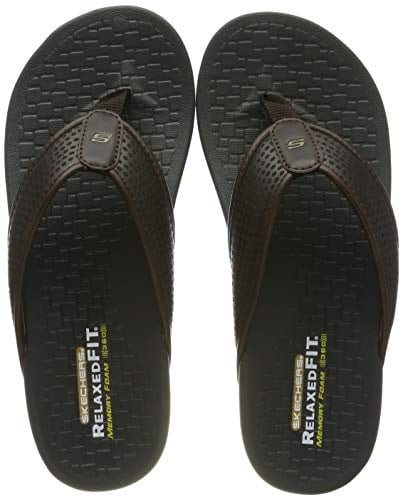 Skechers Men's PELEM-EMIRO Flip Flops, Brown Chocolate, 9 (43 EU)