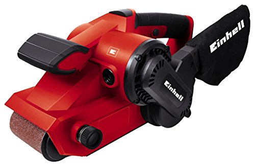 Einhell TC-BS 8038 Belt Sander with Electronic Speed Control Complete with Dust Bag, 800 W, 230 V, Red, One Size