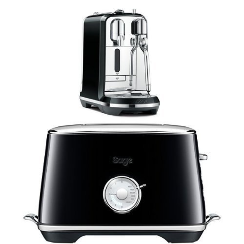 Nespresso Creatista by Sage with The Toast Select Luxe Toaster with The Soft Top Luxe Kettle - Black Bundle