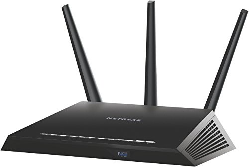 Netgear Nighthawk R7000-100PES - Router Gaming con tecnología WiFi AC1900 compatible con Alexa (1900 Mbit/s, Dual Band, 2.4 GHz y 5 GHz, 4 puertos Ethernet Gigabit, 2 puertos USB) color negro