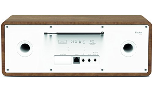 Pure Evoke C-F6 - Stereo DAB and Internet Radio with CD Player - Bluetooth - Spotify Connect - Digital DAB+ / FM - Colour Screen - Remote - Walnut