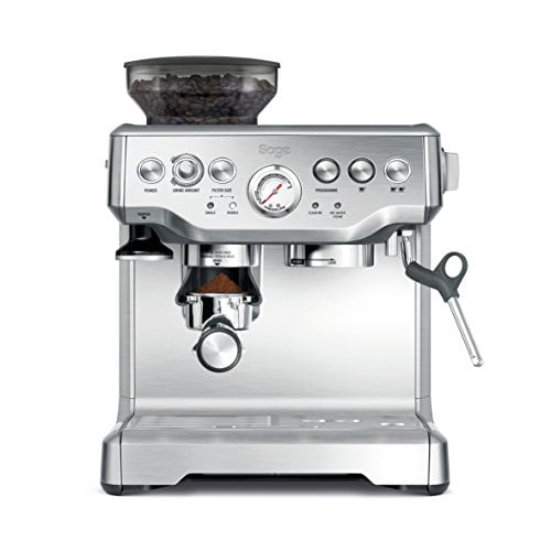 Sage by Heston Blumenthal BES875UK The Barista Express with Temp Control Milk Jug, Brushed Stainless Steel