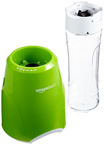 AmazonBasics Blend and Go Smoothie Blender, 600 ml - Green