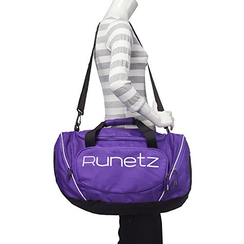 Runetz - PURPLE Gym Bag Athletic Sport Shoulder Bag for Men & Women Duffel 20-inch Large - Purple