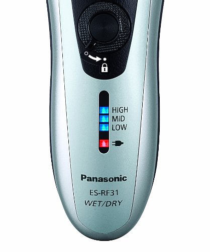 Panasonic ES-RF31 4 Blade Electric Shaver Wet/Dry with Flexible Pivoting Head for Men, Stainless - Black/Silver